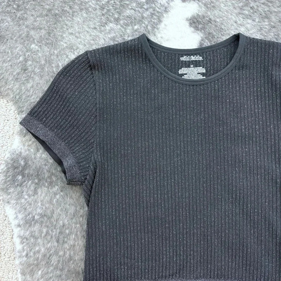 Wild Fable Metallic Seamless Crop Top - Picture 2 of 9